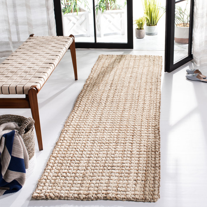 Highland Dunes Crick Handmade Flatweave Jute/Sisal Area Rug in Ivory